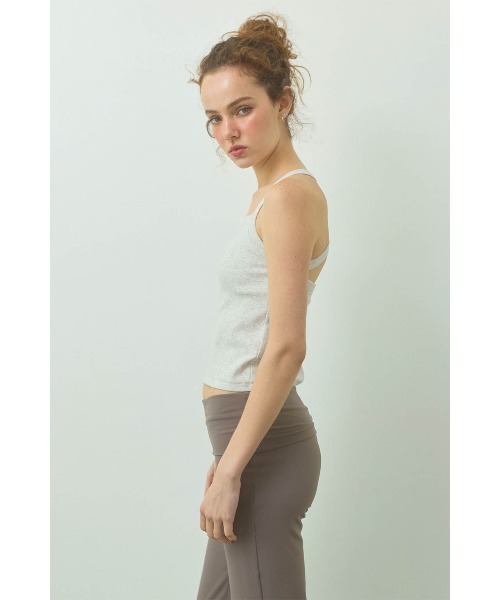 ALEXIA STAM（アリシアスタン）の「Crisscross Back Camisole /パッドinクロスバックキャミ（キャミソール・レディース・ブラウン/グレー/ブラック・S/M/L）」の12枚目の写真