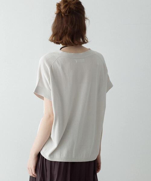 URBAN RESEARCH Sonny Label（アーバンリサーチサニーレーベル）の「クールミストフレンチニットカーディガン（カーディガン/ボレロ・レディース・ブラック/グレー系その他/ライトグレー・FREE）」の14枚目の写真