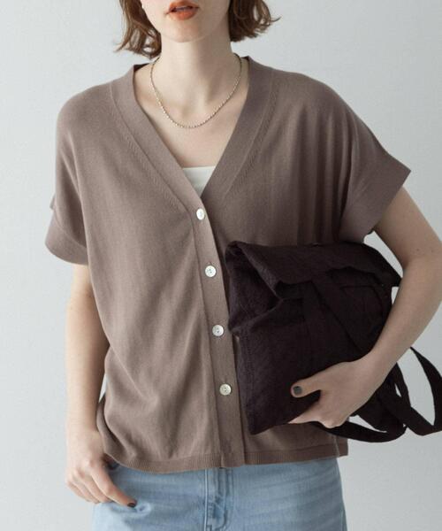 URBAN RESEARCH Sonny Label（アーバンリサーチサニーレーベル）の「クールミストフレンチニットカーディガン（カーディガン/ボレロ・レディース・ブラック/グレー系その他/ライトグレー・FREE）」の21枚目の写真