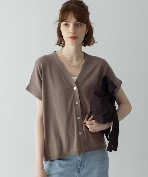 URBAN RESEARCH Sonny Label（アーバンリサーチサニーレーベル）の「クールミストフレンチニットカーディガン（カーディガン/ボレロ・レディース・ブラック/グレー系その他/ライトグレー・FREE）」の22枚目の写真