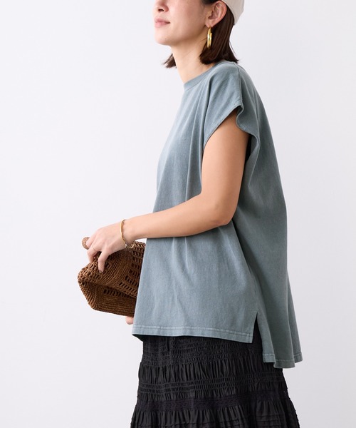 STAR&STRIPE(スターアンドストライプ)の「【STAR&STRIPE×MICA&DEAL】ピグメントフレンチスリーブT-shirt(Tシャツ/カットソー・レディース・チャコールグレー/ブラウン・FREE)」の13枚目の写真