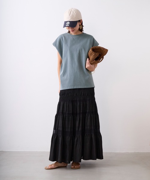STAR&STRIPE(スターアンドストライプ)の「【STAR&STRIPE×MICA&DEAL】ピグメントフレンチスリーブT-shirt(Tシャツ/カットソー・レディース・チャコールグレー/ブラウン・FREE)」の15枚目の写真
