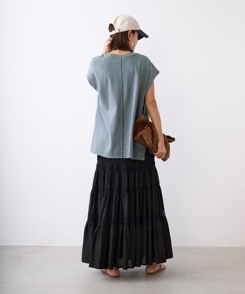 STAR&STRIPE(スターアンドストライプ)の「【STAR&STRIPE×MICA&DEAL】ピグメントフレンチスリーブT-shirt(Tシャツ/カットソー・レディース・チャコールグレー/ブラウン・FREE)」の17枚目の写真