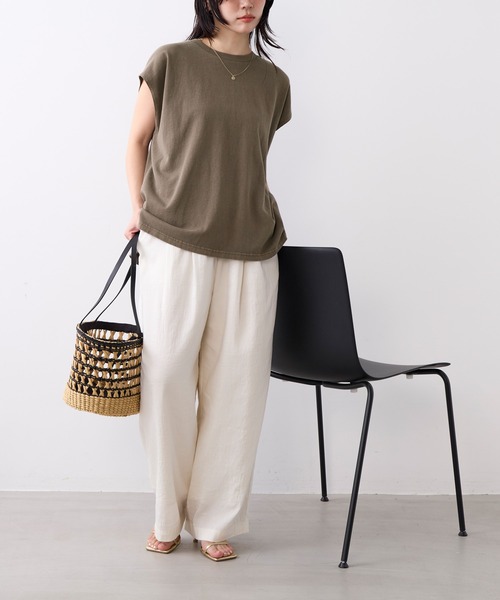STAR&STRIPE(スターアンドストライプ)の「【STAR&STRIPE×MICA&DEAL】ピグメントフレンチスリーブT-shirt(Tシャツ/カットソー・レディース・チャコールグレー/ブラウン・FREE)」の21枚目の写真