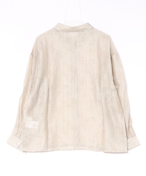 antiqua（アンティカ）の「シアー長袖シャツ（シャツ/ブラウス・レディース・ベージュ/ブラック・ONESIZE）」の3枚目の写真