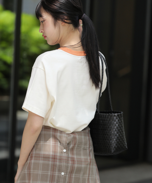 LACOSTE(ラコステ)の「《追加》別注【LACOSTE/ラコステ】リンガーTシャツ(Tシャツ/カットソー・レディース・アイボリー/ブラウン/ネイビー・36)」の19枚目の写真