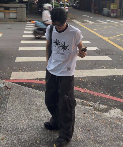 COIRIS(コイリス)の「ビエンノパラシュートワイドカーゴパンツ(2カラー)(スウェットパンツ・レディース・ブラック/Beige/チャコールグレー・FREE)」の18枚目の写真