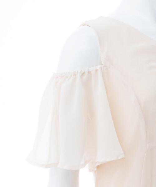 SOELA（ソエラ）の「【INGNI　SOELA】肩開きVネックシアーバックレースアップワンピース／WEB限定（ワンピース・レディース・アイボリー/ブラック・M）」の19枚目の写真