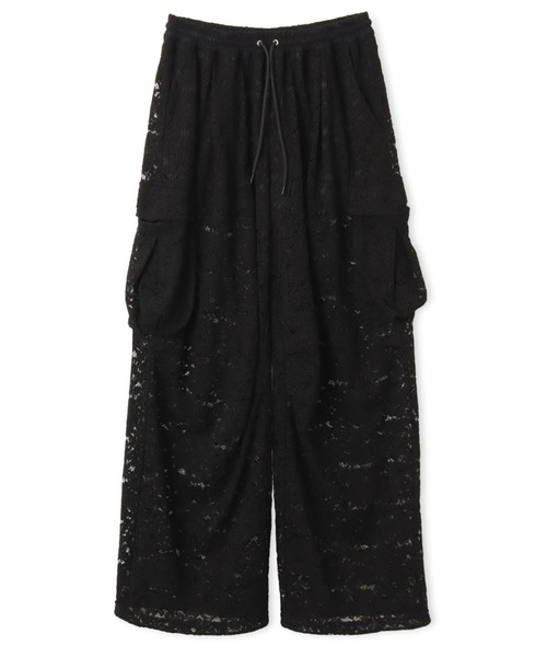 atmos pink（アトモスピンク）の「atmos pink Lace Cargo Pants / アトモスピンク レース カーゴ パンツ（カーゴパンツ・レディース・ホワイト/ブラック・FREE）」の2枚目の写真