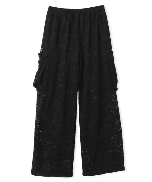 atmos pink（アトモスピンク）の「atmos pink Lace Cargo Pants / アトモスピンク レース カーゴ パンツ（カーゴパンツ・レディース・ホワイト/ブラック・FREE）」の7枚目の写真