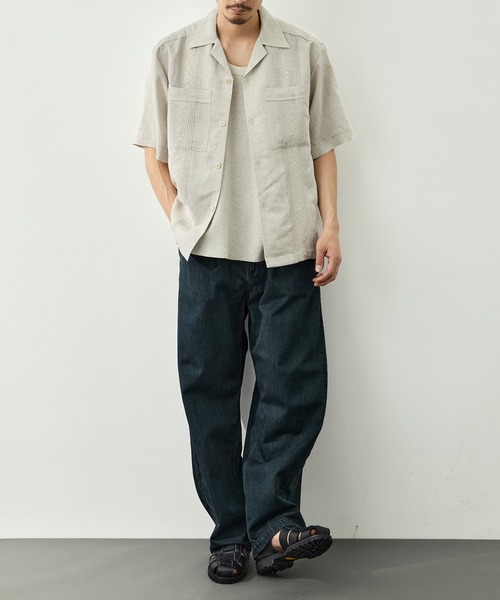 CITY TOKYO(シティトウキョウ)の「【CITY TOKYO/シティートーキョー】Linen cuba shirt(シャツ/ブラウス・メンズ・カーキ/アイボリー・2/1)」の18枚目の写真
