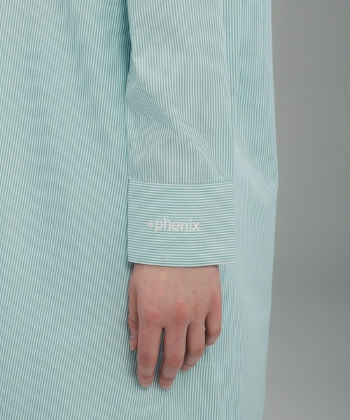 +phenix(プラスフェニックス)の「+phenix(プラスフェニックス)ROUND HEM SHIRT DRESS / ラウンドヘム シャツドレス(ワンピース・レディース・サックスブルー/ブルー/グリーン・M/L)」の11枚目の写真