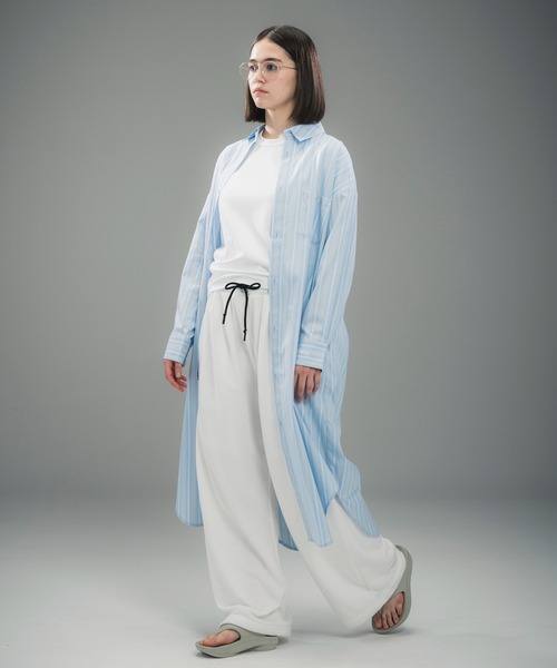 +phenix(プラスフェニックス)の「+phenix(プラスフェニックス)ROUND HEM SHIRT DRESS / ラウンドヘム シャツドレス(ワンピース・レディース・サックスブルー/ブルー/グリーン・M/L)」の12枚目の写真