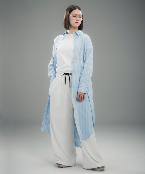 +phenix(プラスフェニックス)の「+phenix(プラスフェニックス)ROUND HEM SHIRT DRESS / ラウンドヘム シャツドレス(ワンピース・レディース・サックスブルー/ブルー/グリーン・M/L)」の13枚目の写真