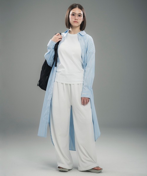 +phenix(プラスフェニックス)の「+phenix(プラスフェニックス)ROUND HEM SHIRT DRESS / ラウンドヘム シャツドレス(ワンピース・レディース・サックスブルー/ブルー/グリーン・M/L)」の15枚目の写真