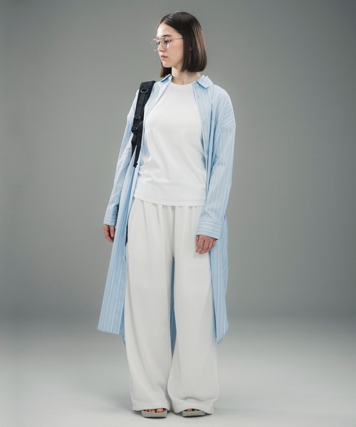 +phenix(プラスフェニックス)の「+phenix(プラスフェニックス)ROUND HEM SHIRT DRESS / ラウンドヘム シャツドレス(ワンピース・レディース・サックスブルー/ブルー/グリーン・M/L)」の16枚目の写真
