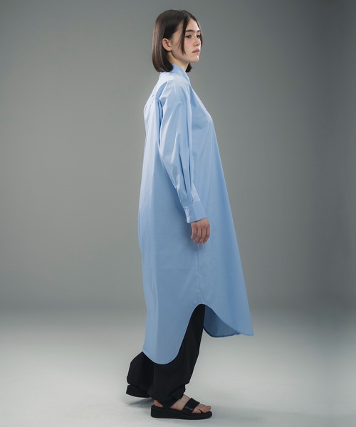 +phenix(プラスフェニックス)の「+phenix(プラスフェニックス)ROUND HEM SHIRT DRESS / ラウンドヘム シャツドレス(ワンピース・レディース・サックスブルー/ブルー/グリーン・M/L)」の22枚目の写真