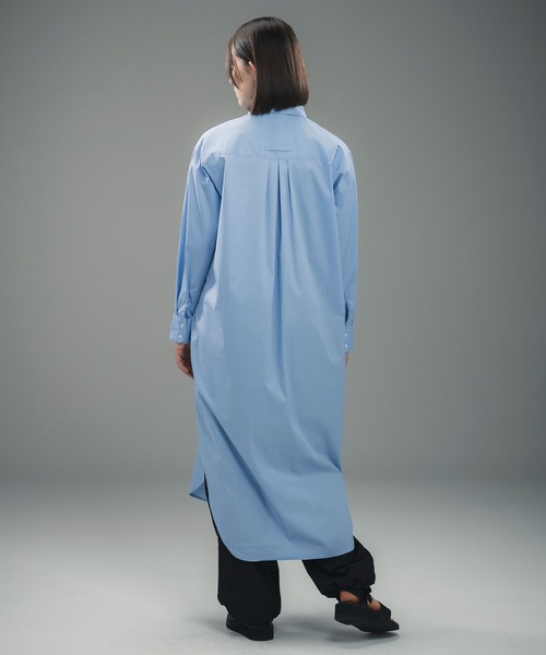 +phenix(プラスフェニックス)の「+phenix(プラスフェニックス)ROUND HEM SHIRT DRESS / ラウンドヘム シャツドレス(ワンピース・レディース・サックスブルー/ブルー/グリーン・M/L)」の4枚目の写真