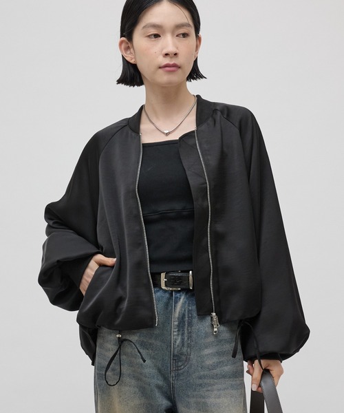 Lui's(ルイス)の「サテンボリュームブルゾン 26aw(ブルゾン・レディース・ブラウン/カーキ/ブラック・FREE)」の8枚目の写真