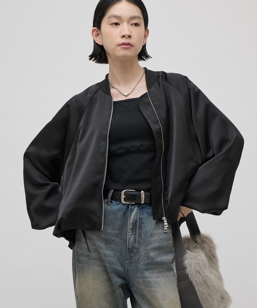 Lui's(ルイス)の「サテンボリュームブルゾン 26aw(ブルゾン・レディース・ブラウン/カーキ/ブラック・FREE)」の10枚目の写真