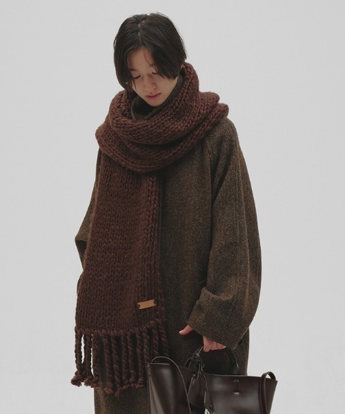 TODAYFUL(トゥデイフル)の「Lowgauge Volume Muffler(マフラー・レディース・チョコ/ラベンダー/サンドベージュ/ライトグリーン・FREE)」の1枚目の写真