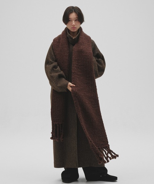 TODAYFUL(トゥデイフル)の「Lowgauge Volume Muffler(マフラー・レディース・チョコ/ラベンダー/サンドベージュ/ライトグリーン・FREE)」の5枚目の写真