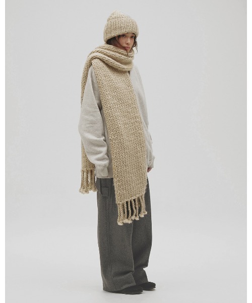 TODAYFUL(トゥデイフル)の「Lowgauge Volume Muffler(マフラー・レディース・チョコ/ラベンダー/サンドベージュ/ライトグリーン・FREE)」の9枚目の写真