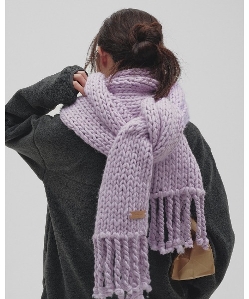 TODAYFUL(トゥデイフル)の「Lowgauge Volume Muffler(マフラー・レディース・チョコ/ラベンダー/サンドベージュ/ライトグリーン・FREE)」の11枚目の写真