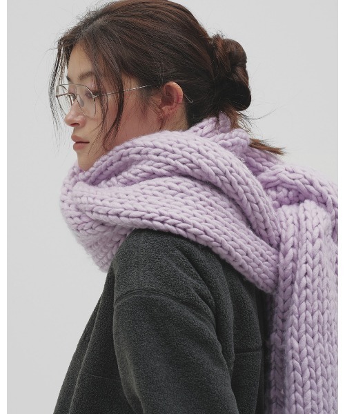 TODAYFUL(トゥデイフル)の「Lowgauge Volume Muffler(マフラー・レディース・チョコ/ラベンダー/サンドベージュ/ライトグリーン・FREE)」の13枚目の写真