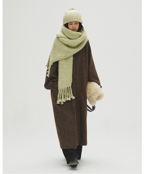 TODAYFUL(トゥデイフル)の「Lowgauge Volume Muffler(マフラー・レディース・チョコ/ラベンダー/サンドベージュ/ライトグリーン・FREE)」の15枚目の写真
