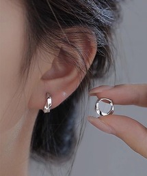 EK607/シルバーツイストペアピアス/両耳用/ユニセックス(NEZ)