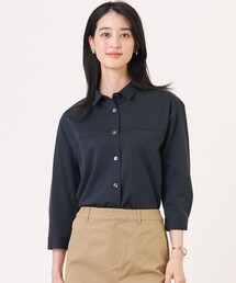 【冷房対策に・WEB限定カラーあり】タイプライターライクジャージー シャツ カットソー
