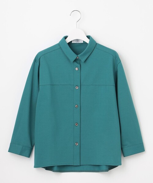 J.PRESS(ジェイプレス)の「【冷房対策に・WEB限定カラーあり】タイプライターライクジャージー シャツ カットソー(Tシャツ/カットソー・レディース・ネイビー系/ライトグリーン系/グレー系/ライトグレー系・MEDIUM/LARGE)」の12枚目の写真