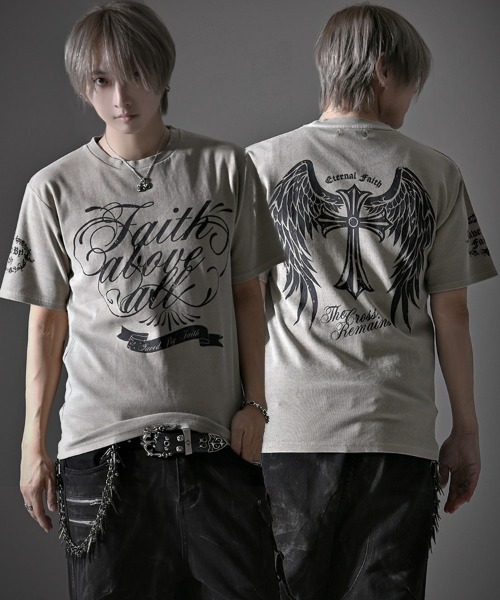 SILVER BULLET(シルバーバレット)の「『SILVER BULLET SELECT AP/シルバーバレットセレクト』スパンリブピグメント加工プリントTEE(Tシャツ/カットソー・メンズ・グレイッシュベージュ/ブラウン/ブラック・L/M)」の3枚目の写真