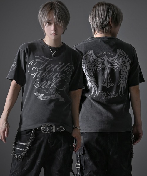 SILVER BULLET(シルバーバレット)の「『SILVER BULLET SELECT AP/シルバーバレットセレクト』スパンリブピグメント加工プリントTEE(Tシャツ/カットソー・メンズ・グレイッシュベージュ/ブラウン/ブラック・L/M)」の2枚目の写真