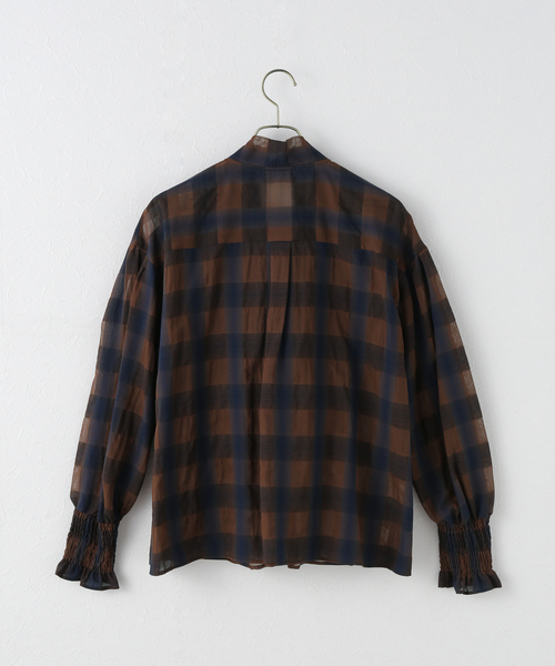 Spick & Span(スピックアンドスパン)の「《追加》オンブレボウタイブラウス(シャツ/ブラウス・レディース・アイボリー/ブラウン・FREE)」の16枚目の写真