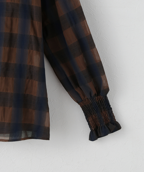 Spick & Span(スピックアンドスパン)の「《追加》オンブレボウタイブラウス(シャツ/ブラウス・レディース・アイボリー/ブラウン・FREE)」の17枚目の写真