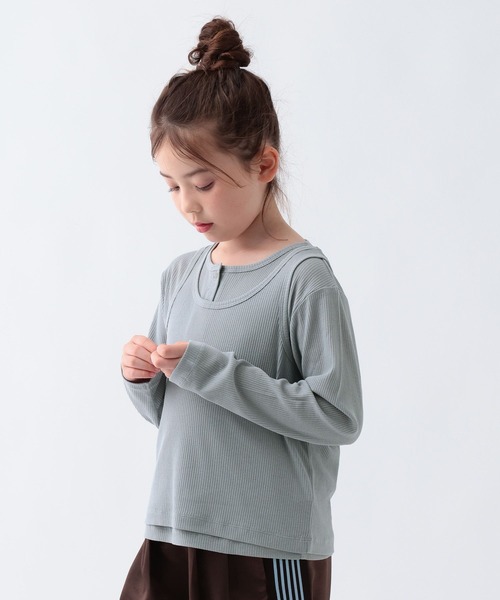 BAYFLOW（ベイフロー）の「[タンク＋長袖T SET]レイヤードヘンリーネック長袖T[120~160cm](KIDS)（Tシャツ/カットソー・キッズ・ブルー/ブラウン/チャコール・160cm/150cm/140cm/130cm/120cm）」の20枚目の写真