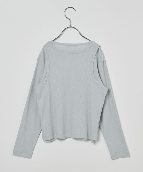 BAYFLOW（ベイフロー）の「[タンク＋長袖T SET]レイヤードヘンリーネック長袖T[120~160cm](KIDS)（Tシャツ/カットソー・キッズ・ブルー/ブラウン/チャコール・160cm/150cm/140cm/130cm/120cm）」の22枚目の写真