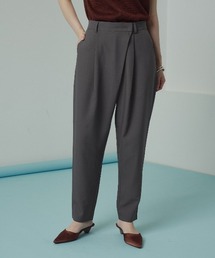 【W:Huku / シルキーサマーツイル】テーパード ラップ パンツ / Silky Summer Twill Tapered Wrap Pants