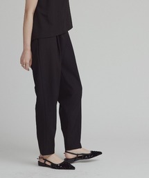 【W:Huku / シルキーサマーツイル】テーパード ラップ パンツ / Silky Summer Twill Tapered Wrap Pants