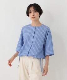 【接触冷感 UVカット 吸水速乾 抗菌防臭】バンセルクール裾リボンブラウス