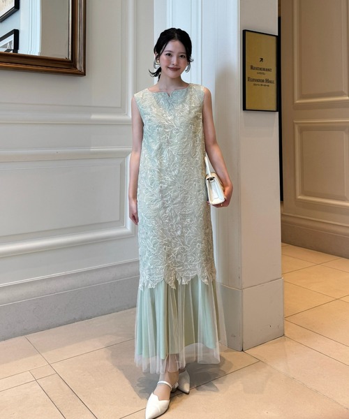 LE’RURE Sleeve less scallop dress レース セール】Sleeve less scallop dress（ドレス）｜LE'RURE（リルアー）の