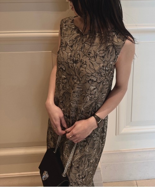 セール】Sleeve less scallop dress（ドレス）｜LE'RURE（リルアー）の