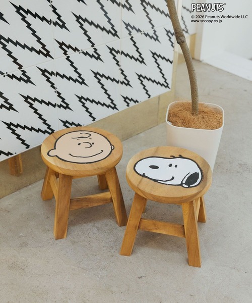 PEANUTS×BAYFLOW】ウッドスツール（家具）｜PEANUTS（ピーナッツ）の