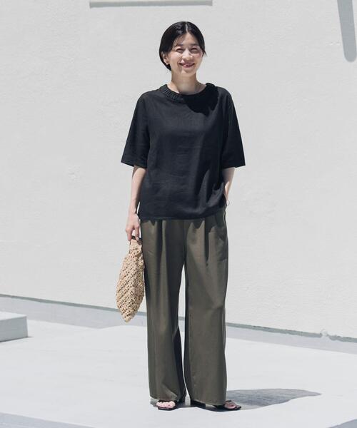 URBAN RESEARCH DOORS(アーバンリサーチドアーズ)の「リネンレーヨンバックリボンブラウス(シャツ/ブラウス・レディース・オフホワイト/ブラック/イエロー系その他・FREE)」の18枚目の写真
