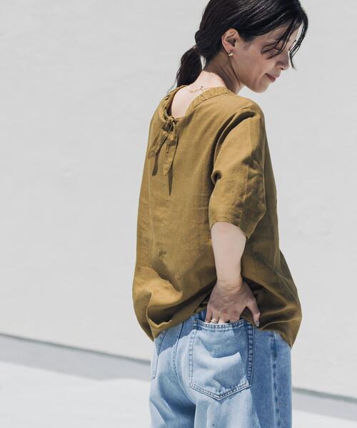 URBAN RESEARCH DOORS(アーバンリサーチドアーズ)の「リネンレーヨンバックリボンブラウス(シャツ/ブラウス・レディース・オフホワイト/ブラック/イエロー系その他・FREE)」の22枚目の写真