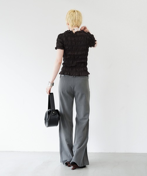 chuclla(チュクラ)の「フォルムワイドフレアパンツ chw26s365(その他パンツ・レディース・グレー・L/S/M)」の7枚目の写真