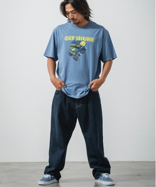 OFFSHORE(オフショア)の「PACIFIC MOTOR TEE(Tシャツ/カットソー・メンズ・チャコールグレー/ブルー・S/M/L/XL)」の3枚目の写真