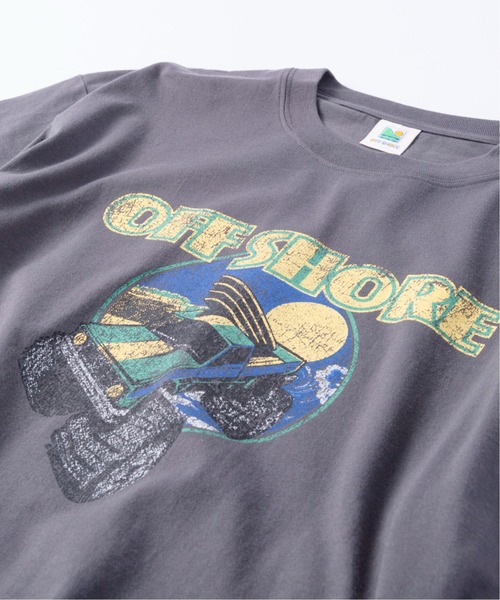 OFFSHORE(オフショア)の「PACIFIC MOTOR TEE(Tシャツ/カットソー・メンズ・チャコールグレー/ブルー・S/M/L/XL)」の10枚目の写真